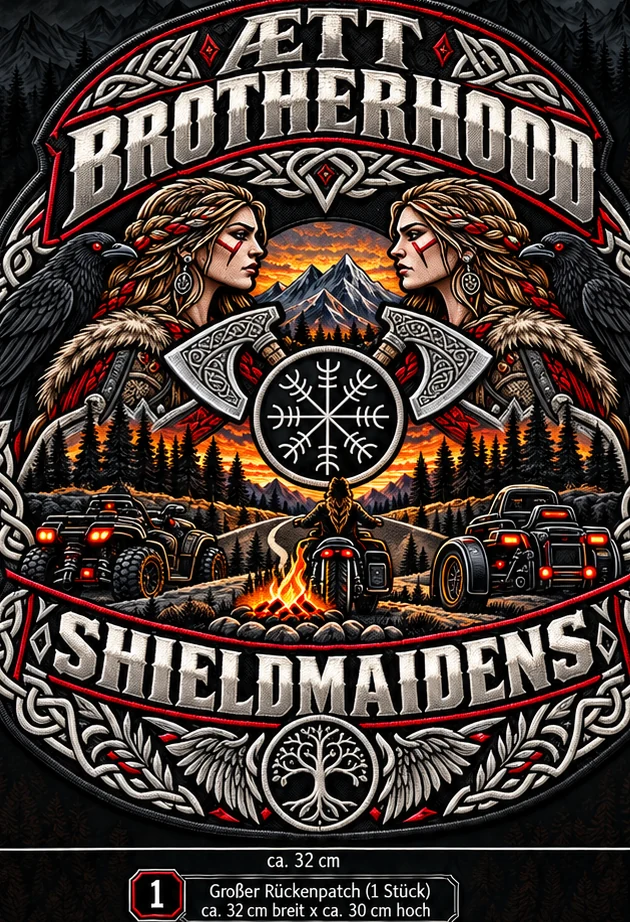 Shieldmaidens – Patchmotiv als Entwurf